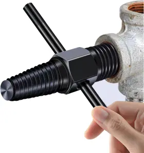 Aimuyan 313053196188 Screw Extractor For Damaged Water Pipe 1/2 Inch And 3/4 Valve Faucet Easy Out Tool