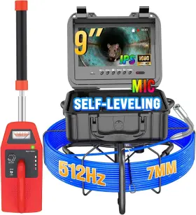9dx23 Anysun 9 Inch 200ft Sewer Camera Self-leveling Pipe Inspection With 512hz Locator