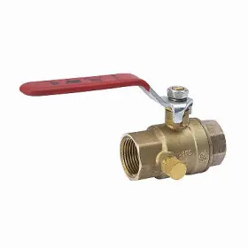 119-2-12-12 B&k Llc 10 Pack Stop And Waste Ball Valve Lead Free Forged Brass 1/2- Inch Threaded 119-2-12