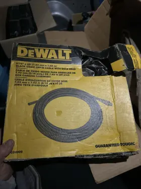 Dcd2005 Black & Decker Dewalt 5/16 Inch X 25ft Oxide Drain Cable With Bulb Head