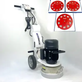 10fg Bluerock Tools 789091583004 Package Deal 10 Inch 250mm Concrete Floor Grinder Machine And 3 Wheels