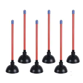 Bwk09201 Boardwalk 528188 18 Inch Plastic Handle 5.63 Dia. Toilet Plunger Red/black