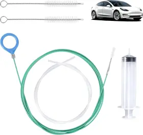 1048688 Boxob Auto Sunroof Drain Cleaning Tool 118 Inch Long Pipe Cleaner With Brush And Syringe Fo