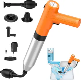 Hx-003 Brand Cauzyart Toilet Plunger Electric Sink For Bathroom Orange