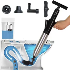 Ckd-12 Brand Ckedes Toilet Plunger High Pressure Air Drain Blaster Gun Clog Remover Black