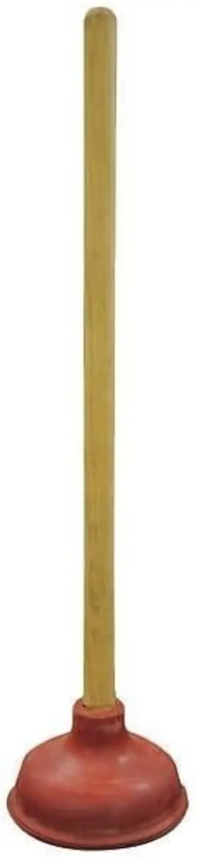 57-0100 Brand Kissler & Co. Inc Plunger Wood And Rubber Fit Most Toilets 5 Inch Red