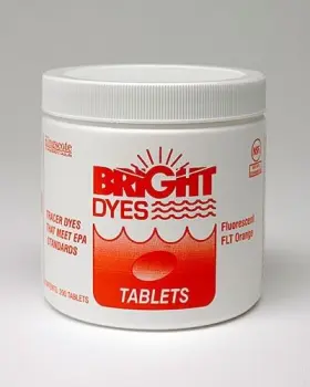 101106 Bright Dyes Fluorescent Water And Sewer Leak Tracer Dye Flt Orange 200 - 5/8 Inch Tablets