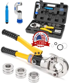 Chanhyd 744110135275 Hydraulic Pipe Crimping Tools Copper Tube Fittings With Dies Jaw 1/2 Inch 3/4 1