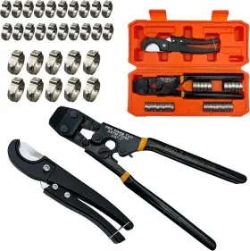 Chen Hao 709619251017 Pex Pipe Clamp Cinch Tool Kit Crimping Crimper For Stainless Steel With Case