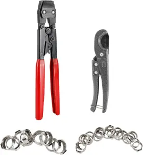 Chentaitrading 445006535515 Pipe Fitting Tool Kit Pex Crimping Clamp Cinch For 3/8 Inch To 1 Stainless Ste