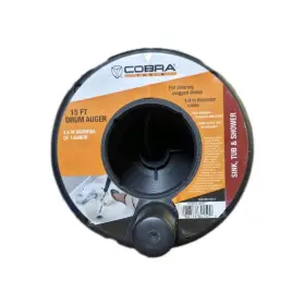 84150-2 Cobra 85625 1/4-inch By 15-foot Drum Auger Drill Hand Power Snake Drain Cable