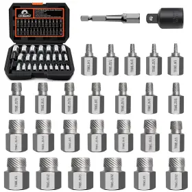 Coqcq4hs27 Coobeast 27pcs Screw Extractor Set Easy Out Bolt Kit With Bottom 3/8inch Dr