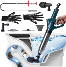 Mt001 Csyibeielec Toilet Plunger - Plungers For Bathroom Heavy Duty Powerful Snake