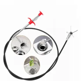 Stq01 Cuzlarmul 61 Inch Drain Snake Plumbers Hair Clog Remover Tool For Sewer Toilet