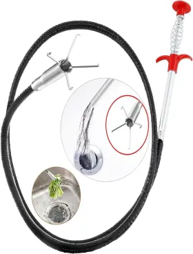 Stq02 Cuzlarmul 34 Inch Drain Snake Plumbers Hair Clog Remover Tool For Sewer Toilet