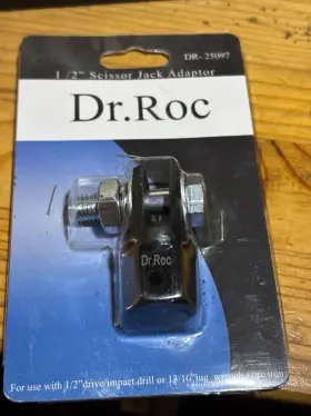 Dr-25097 Dr.roc Scissor Jack Adapter For Use With 1/2 Inch Drive Impact Wrench Or 13/16