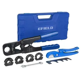 Efield 810110606678 Pex Crimping Tool Full Size Kit 3/8 Inch 1/2 5/8 3/4