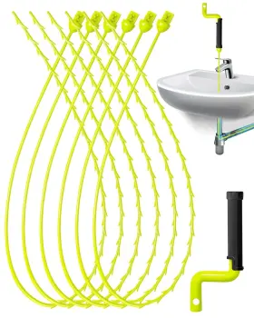 Enthun 737838455794 30 Inch Drain Clog Remover With Rotating Handle Snake Tool And Pl
