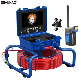 F696djrabtxu8r-7c-100m Esanhao 9 In Self-leveling Sewer Camera 328ft Pipe Inspection With 512hz Locator