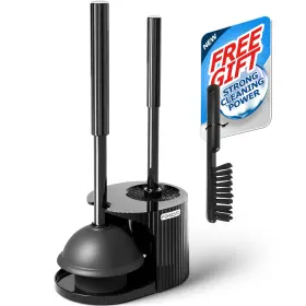 Forasto 54252-32 2 In 1 Toilet Plunger And Brush Set Bowl 1pack Black