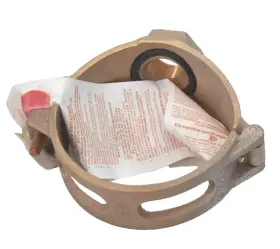 01425 Ford 35224 Meter Brass Saddle 4.50 Inch W Gasket Hinged Pvc Pipe Tool