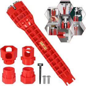 Forlivese 744759504517 14-in-1 Multi-function Basin Wrench Faucet Installer And Sink Drain Nu