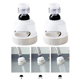 Funny Tool 787446266138 Movable Kitchen Tap Head 360 Rotatable Water Spray Abs Sink Faucet