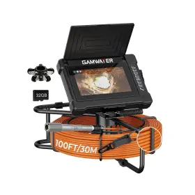 F726pdoc23-30m-k Gamwater 100ft Sewer Camera With 7 Inch Ips Screen Dvr 23mm Pipe Inspection