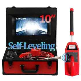 Cr110-10d1 Gatebig Sewer Camera 100ft Self-leveling Distance Counter Plumbing Portable Pipel Inch