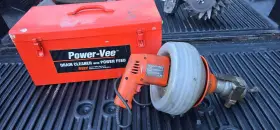 81596 General Pipe Cleaners Power-vee Electric Drain Snake With Power Feed Model