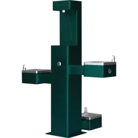761221gn Global Industrial Outdoor Bottle Filler Bi-level Drinking Fountain Pet Station Green Powder Coat