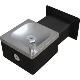 761224bk Global Industrial Outdoor Wall Mounted Drinking Fountain Black Powder Coat