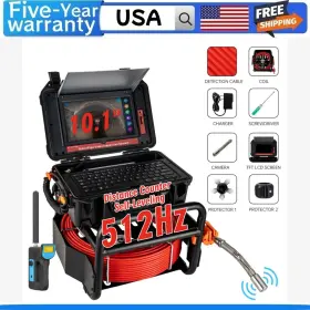 Grvee 198723999852 Sewer Camera With 512hz Locator 10.1ftft Pipe Drain Inspection 100ft