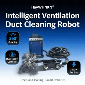 022835a Haywhnkn Pipeline Cleaning Robot Sweeping And Suction Integrated Machine 9.84-31.5ftft Ducts