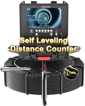F5860-150ft-self-leveling Hbuds Sewer Camera Self Leveling 150ft 7mm Thicker Cable