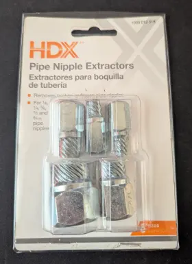 Hdx 088712000174 Pipe Nipple Extractor Set 5-piece Home Depot Brand