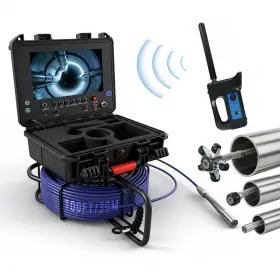 Holdwell S Jp00000114-azcn9901 Self-leveling Pipe Inspection Sewer Camera With 512hz Locator And Transmitter
