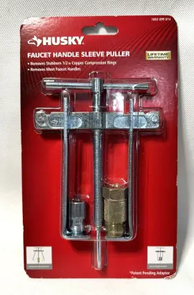 1003 Husky 017197638763 Faucet Handle Sleeve Puller With Adapters Compression Ring Removal New
