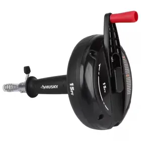 Husky 711182014012 15 Ft Manual Drain Snake Drum Auger Sink Shower Tub Clog Cleaner Tool