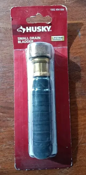 82-975-111 Husky New Small Bladder Drain Clog Cleaner Rubber Brass Fitting 1-2in Household