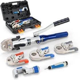 1950n-1 Ibosad Hydraulic Pipe Crimping Tool With 1/2 Inch 3/4 1 And 1-1/4 Jaw Copper Pr
