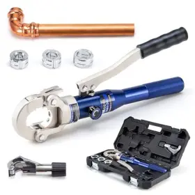 Ibosad 745302523672 Copper Tube Fittings Hydraulic Pipe Crimping Tool With 1/2 Inch 3/4 And 1