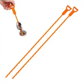 Cc-107-1 Importer520 Drain Clog Remover Tool Set - 2 And 5 Pack 25 Inch Flexible Snake Hai