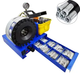056974 Intbuying Portable Hose Crimper Manual High Pressure Hydraulic Clamping Machine