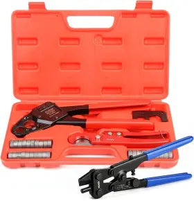 F1807 Iwiss 313057461428 1/2 Inch &3/4 Angle Head Pex Pipe Crimping Tool For Copper Rings With Remov