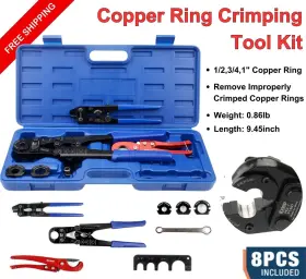F1807 Iwiss 709619248307 Icrimp Copper Ring Crimping Tool Kit With Pex Cutter Gauge And Removal