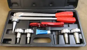 F1960 Iwiss Icrimp F1906 Exc Pex-a Expansion Pipe Tool Set And Cutter 3/8 Inch 1/2 3/4 1