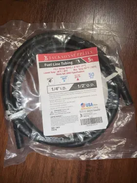 Jacksonsupplies 752374597012 Fuel Line Tubing 6ft 1/4 I.d. 1/2 O.d Rated 60 Psi Jackson Supplies