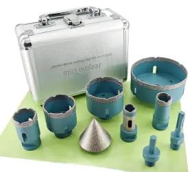 D02025801f Jeeynotols 9pcs Daily Diamond Core Drills Set 25/35/50/65/100mm Drill Bits And 4/5 Inch