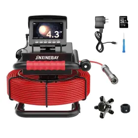 Jinxin 764749683053 Sewer Pipe Camera 1080p Hd 4.3 Inch Ips Screen Borescope Insp